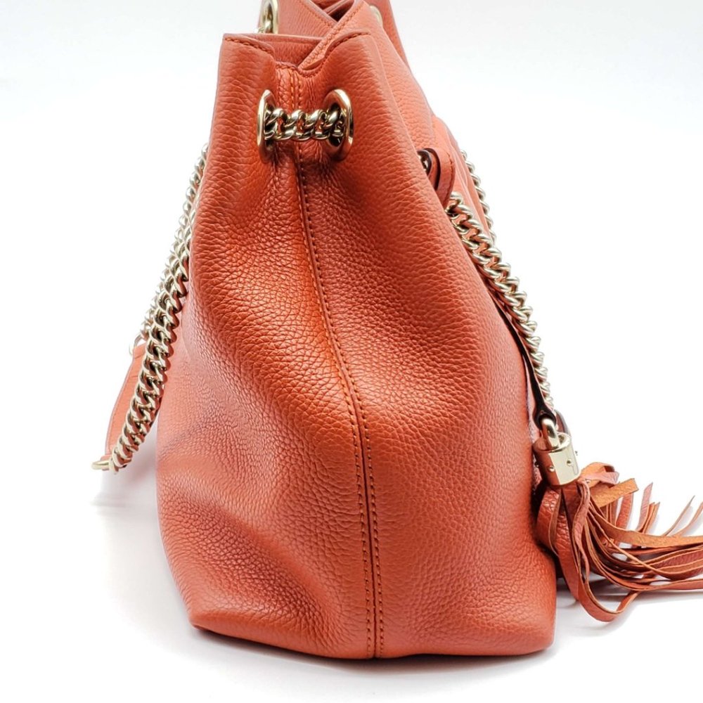 Authentic Gucci Soho on Chain Leather Shoulder Bag - Picture 5 of 15